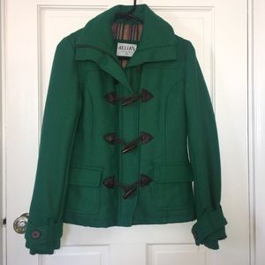 Green peacoat